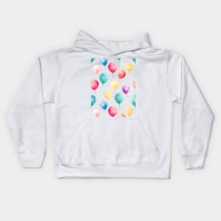 Watercolor Balloons Pattern #3 Kids Hoodie